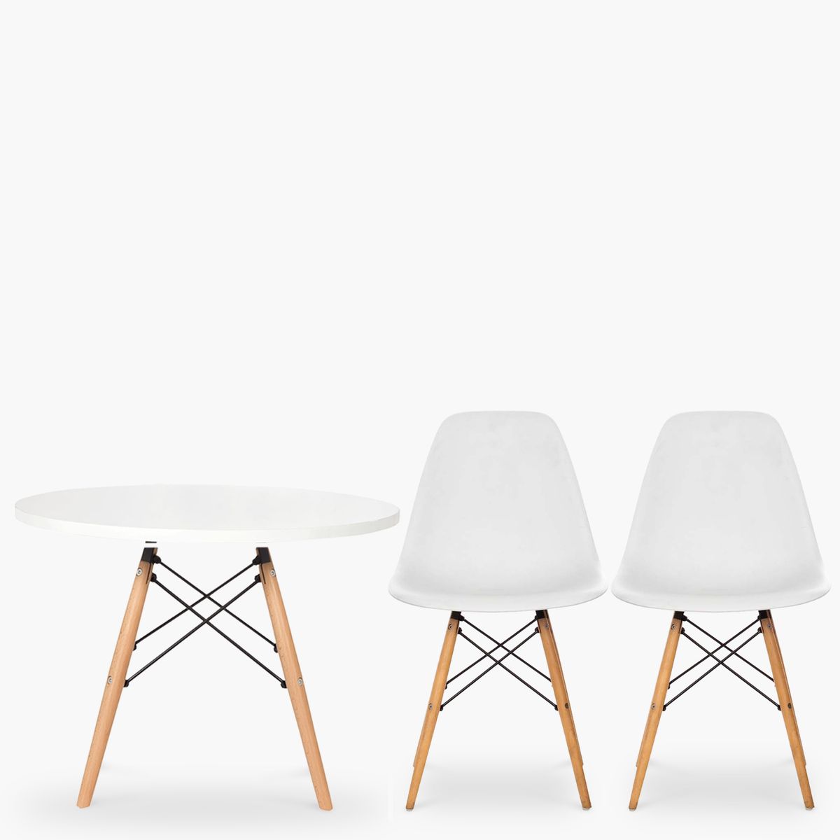 FORM DESIGN - Pack Kids 1 Mesa 2 Sillas DSW Blanco Form