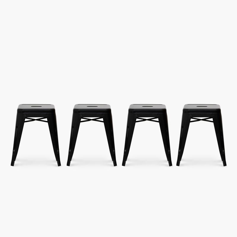 FORM DESIGN - Pack 4 Tolix Pisos Metal Negro Form