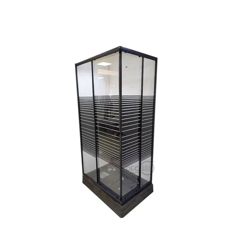 DECHAUS - Shower Door Con Receptáculo 80x120x195 Cms Black
