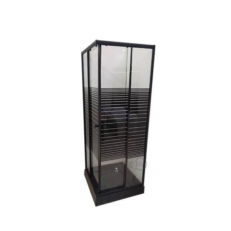 DECHAUS - Shower Door Con Receptáculo 80x80x193 Cms Black