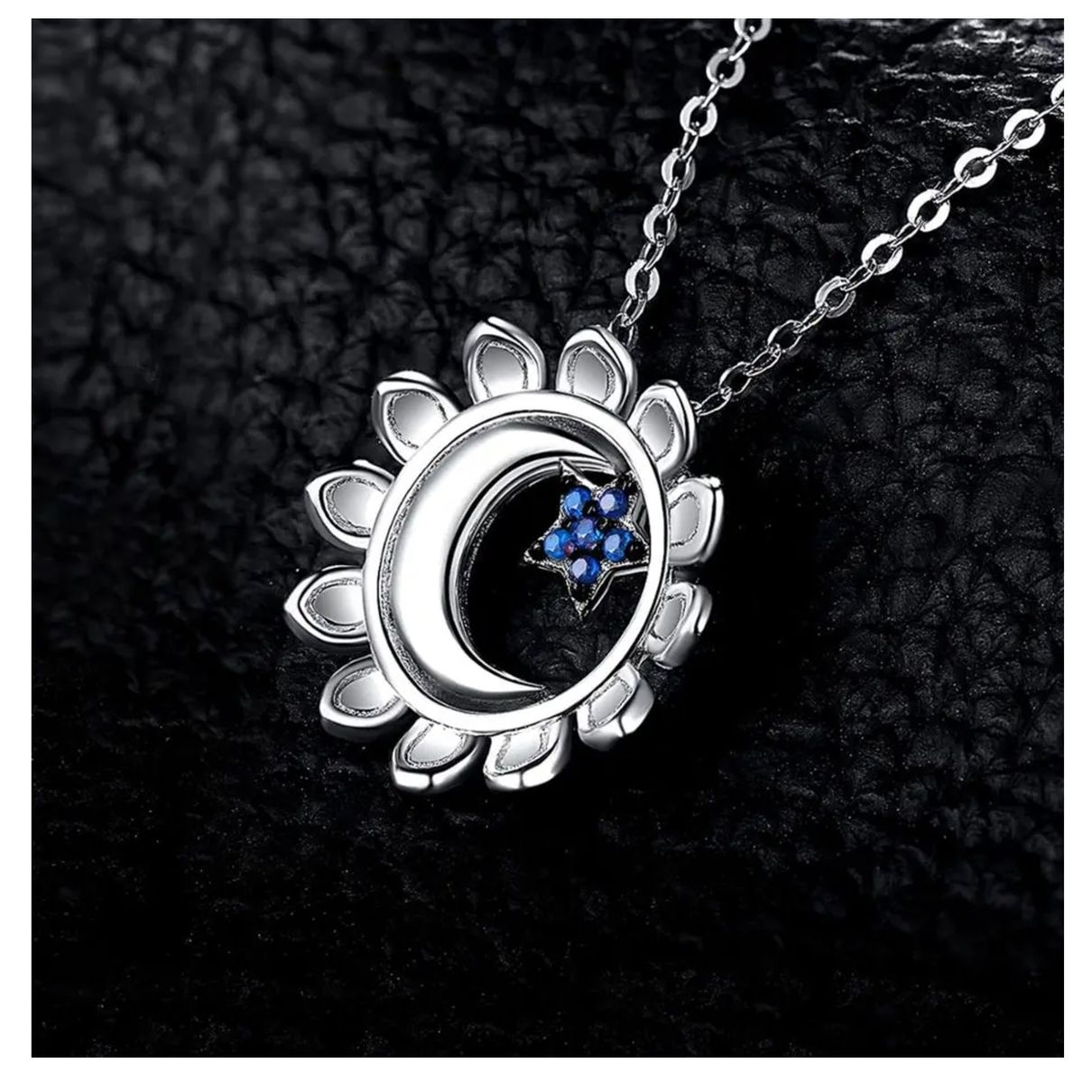 GENERICO - Collar plata 925 sol y luna mujer regalo