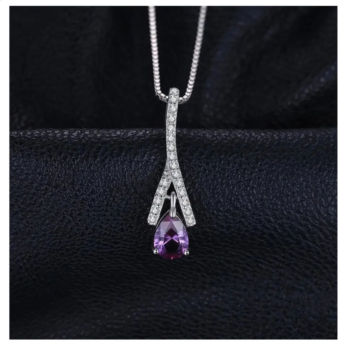 GENERICO - Collar plata 925 amatista joya mujer regalo