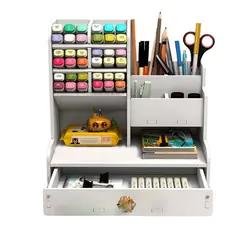 EVERSO - Organizador Escritorio De Madera Con Cajon Para Oficina y Hogar