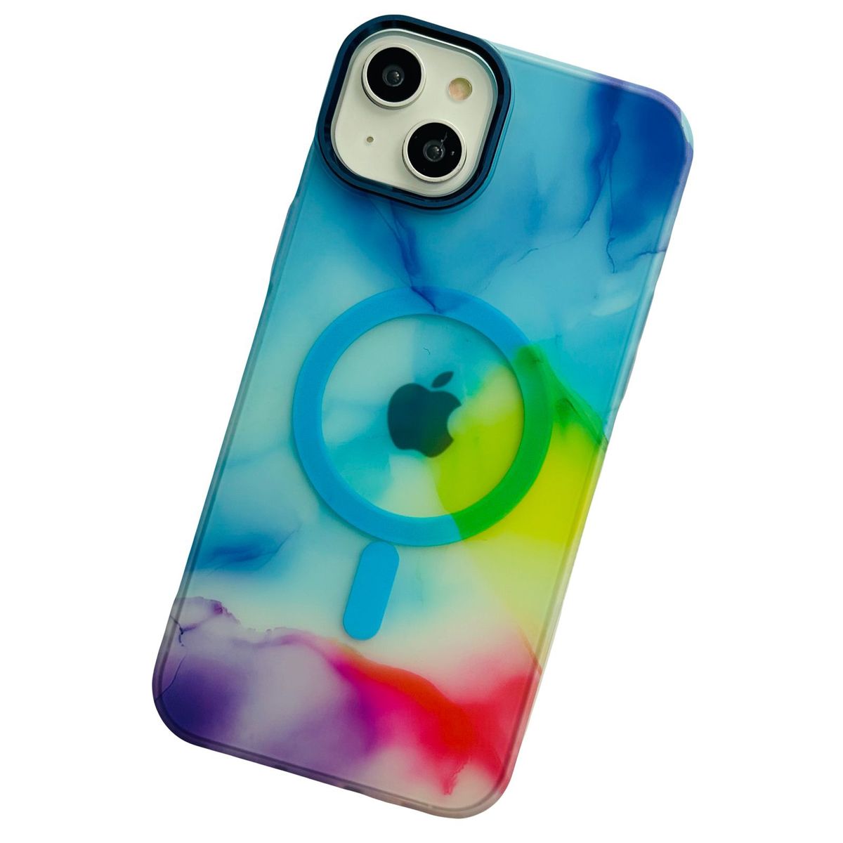 GENERICO - Carcasa para iPhone 14 Plus Acuarela - Azul