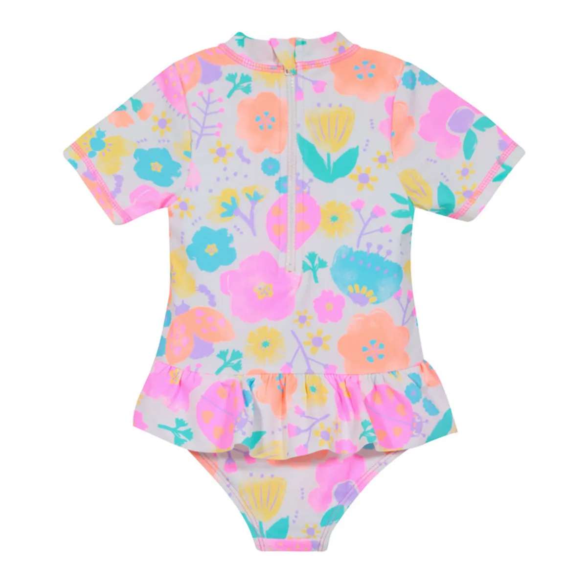 H2O WEAR - Traje de Baño Bebe Niña Entero UV50+ Blanco M/Corta H2O WEAR
