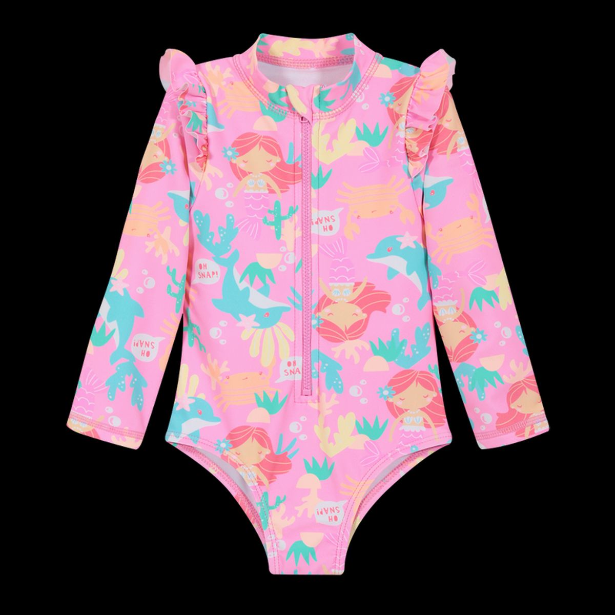 H2O WEAR - Traje de Baño Bebe Niña Entero UV50+ H2O Wear Rosado M/Larga H2O WEAR