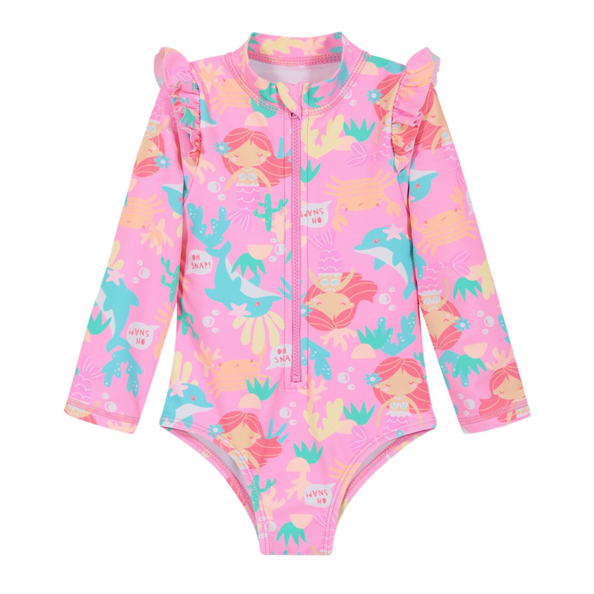 H2O WEAR - Traje de Baño Bebe Niña Entero UV50+ H2O Wear Rosado M/Larga H2O WEAR