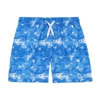 Traje de Baño Short Niño Celeste Estampado