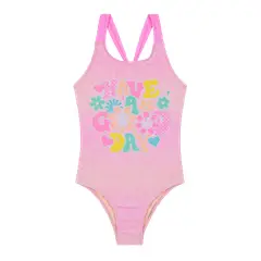 H2O WEAR - Traje de Baño Entero Niña UV30+ Rosado Sublimado