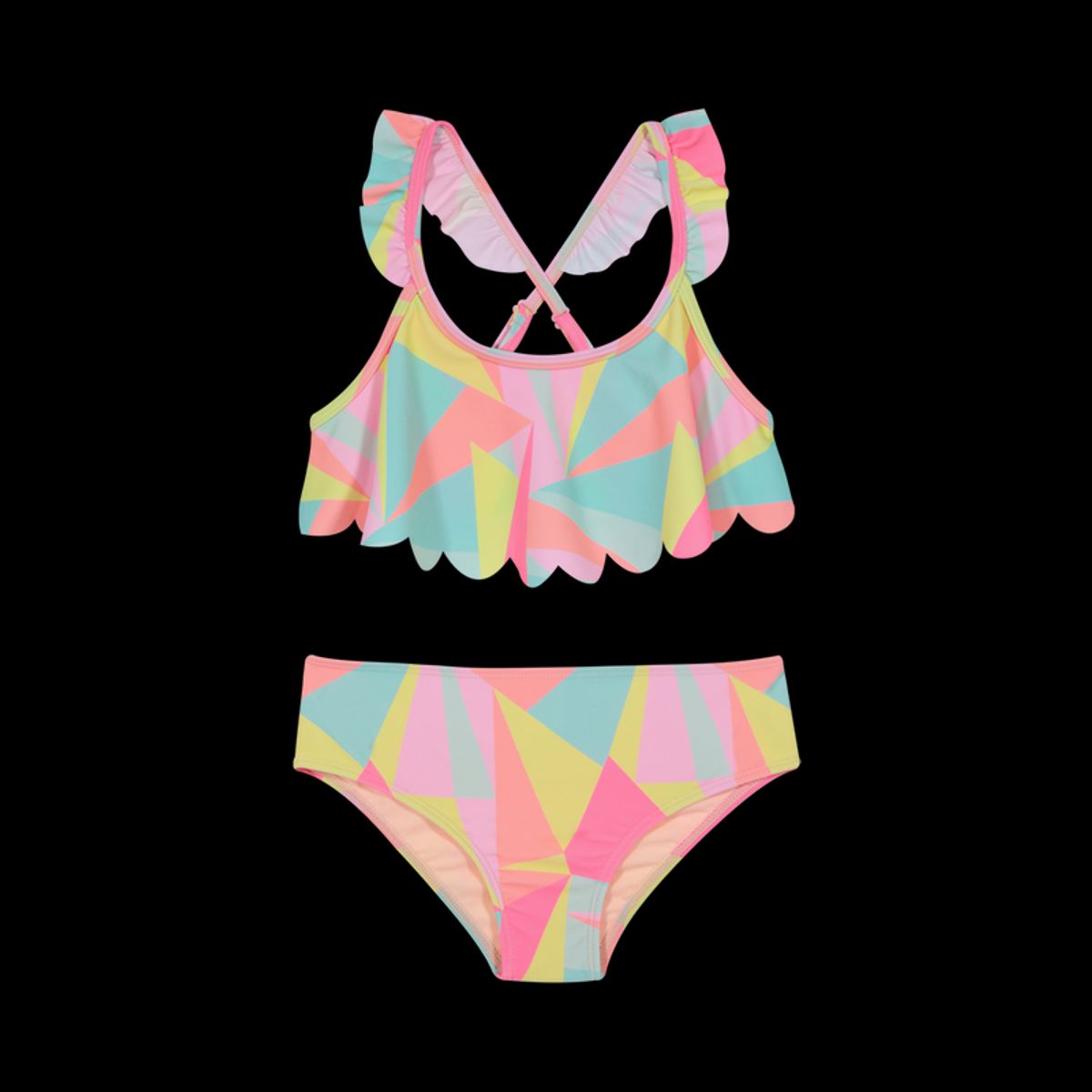 H2O WEAR - Traje de Baño Niña Bikini UV30+ H2O Wear Rosado C/Vuelos H2O WEAR