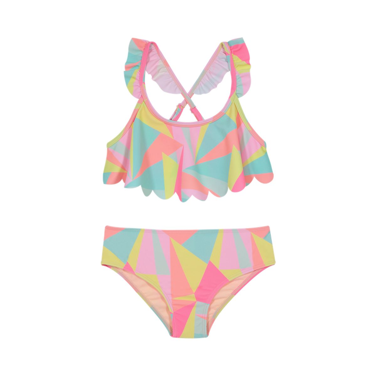 H2O WEAR - Traje de Baño Niña Bikini UV30+ H2O Wear Rosado C/Vuelos H2O WEAR