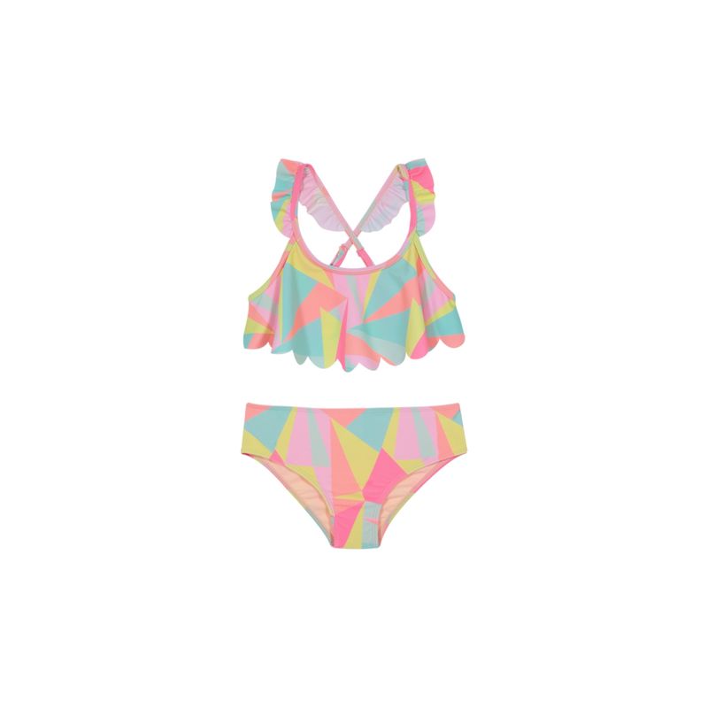 H2O WEAR - Traje de Baño Niña Bikini UV30+ H2O Wear Rosado C/Vuelos H2O WEAR