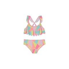 H2O WEAR - Traje de Baño Niña Bikini UV30+ Rosado C/Vuelos