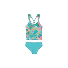 H2O WEAR - Traje de Baño Niña Tankini UV30+ Verde C/Vuelos