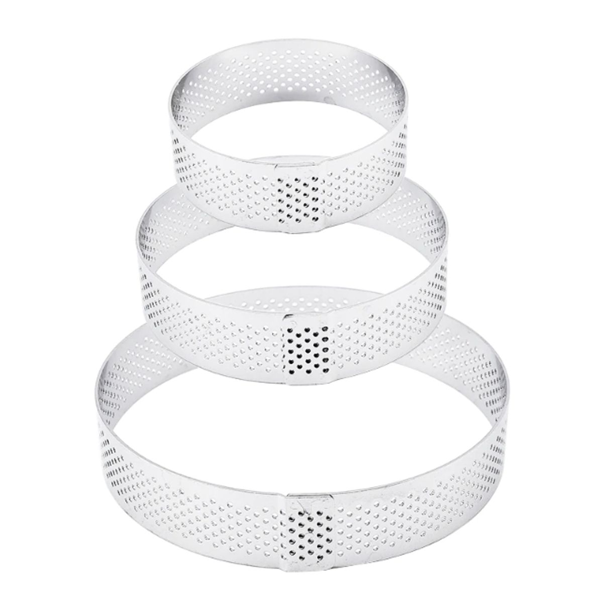 GENERICO - Pack 3 Moldes Aro Molde Microperforado Anillo Reposteria