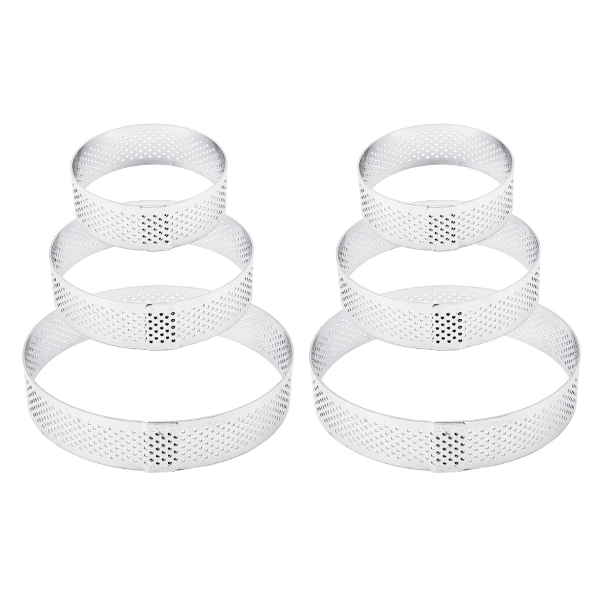 GENERICO - Pack 6 Moldes Aro Molde Microperforado Anillo Reposteria