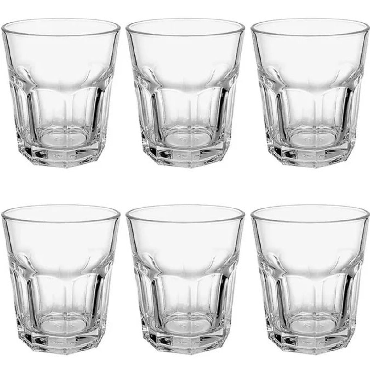 GENERICO - Set 6 Vasos Shot Tequila Cortos Vidrio Multiusos