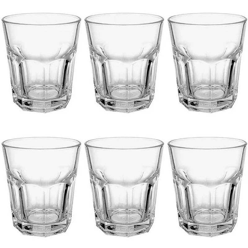 GENERICO - Set 6 Vasos Shot Tequila Cortos Vidrio Multiusos