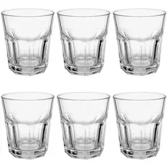 GENERICO - Set 6 Vasos Shot Tequila Cortos Vidrio Multiusos