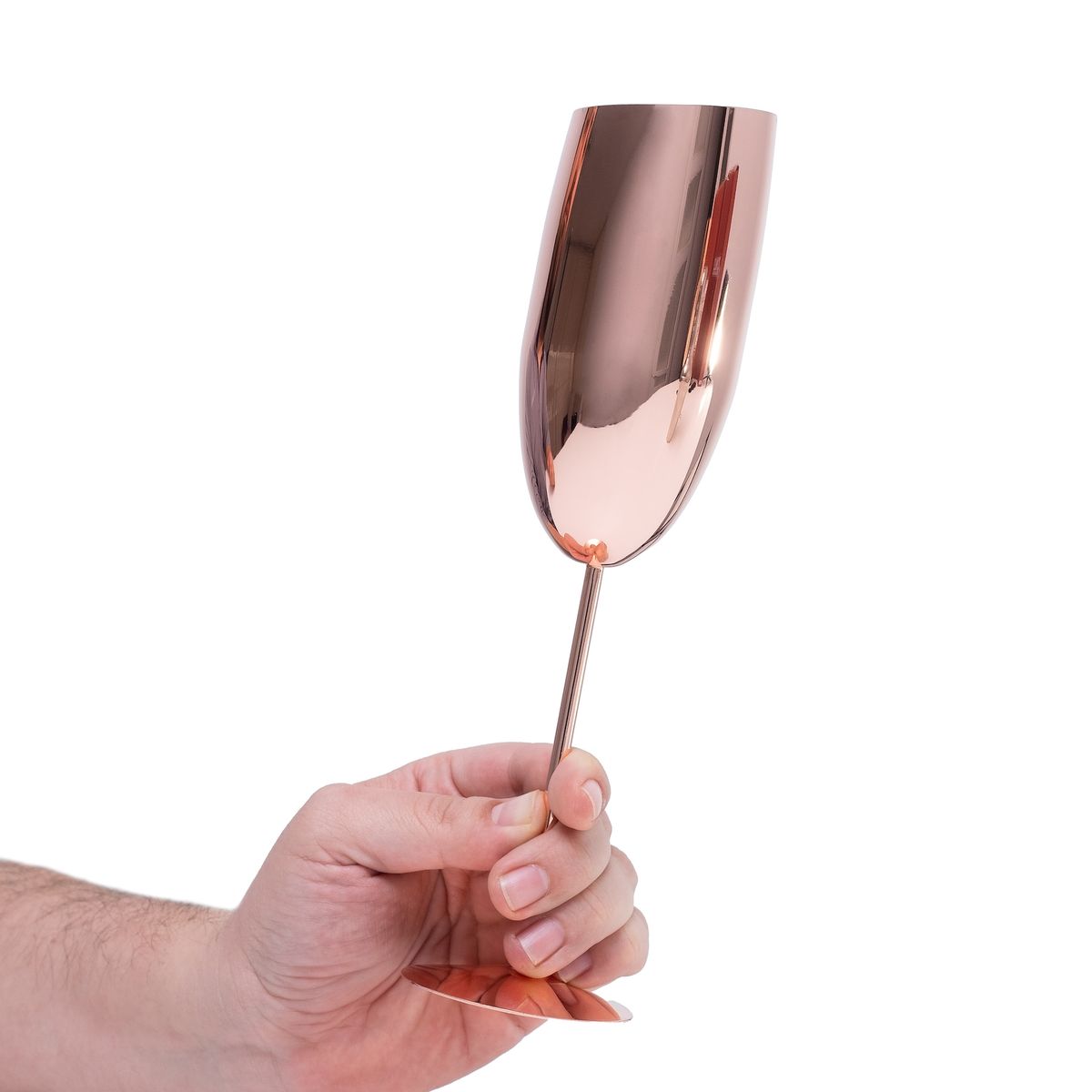 ZZ ZABLEZ - Copas Elegantes de Acero Inoxidable Cobre Espumante Champagne