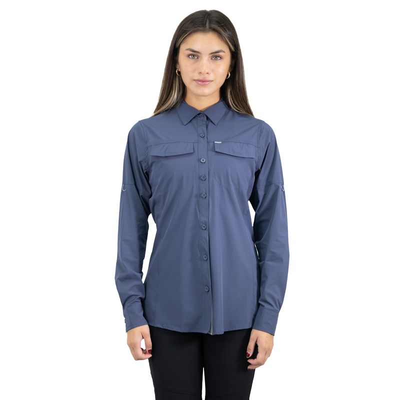 HARDWORK - Camisa Hw Antakari Spandex Mujer Azul