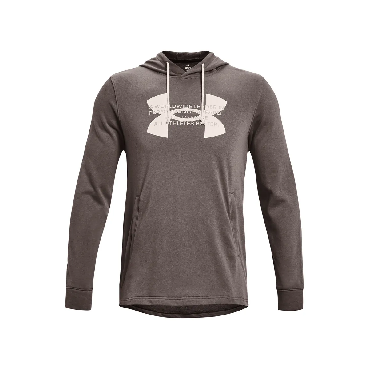 UNDER ARMOUR - Polerón Buzo Hombre Rival Terry Logo Hod Café UNDER ARMOUR