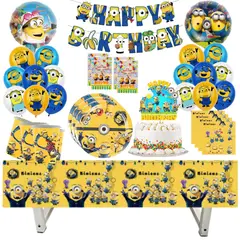 GENERICO - Pack Decoración Globos Cotillón Minions cumpleaños