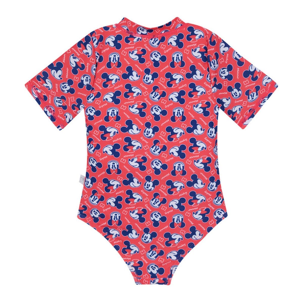 DISNEY - Traje de Baño Bebe Niña Entero UV50+ Disney Minnie Rojo M/Corta DISNEY