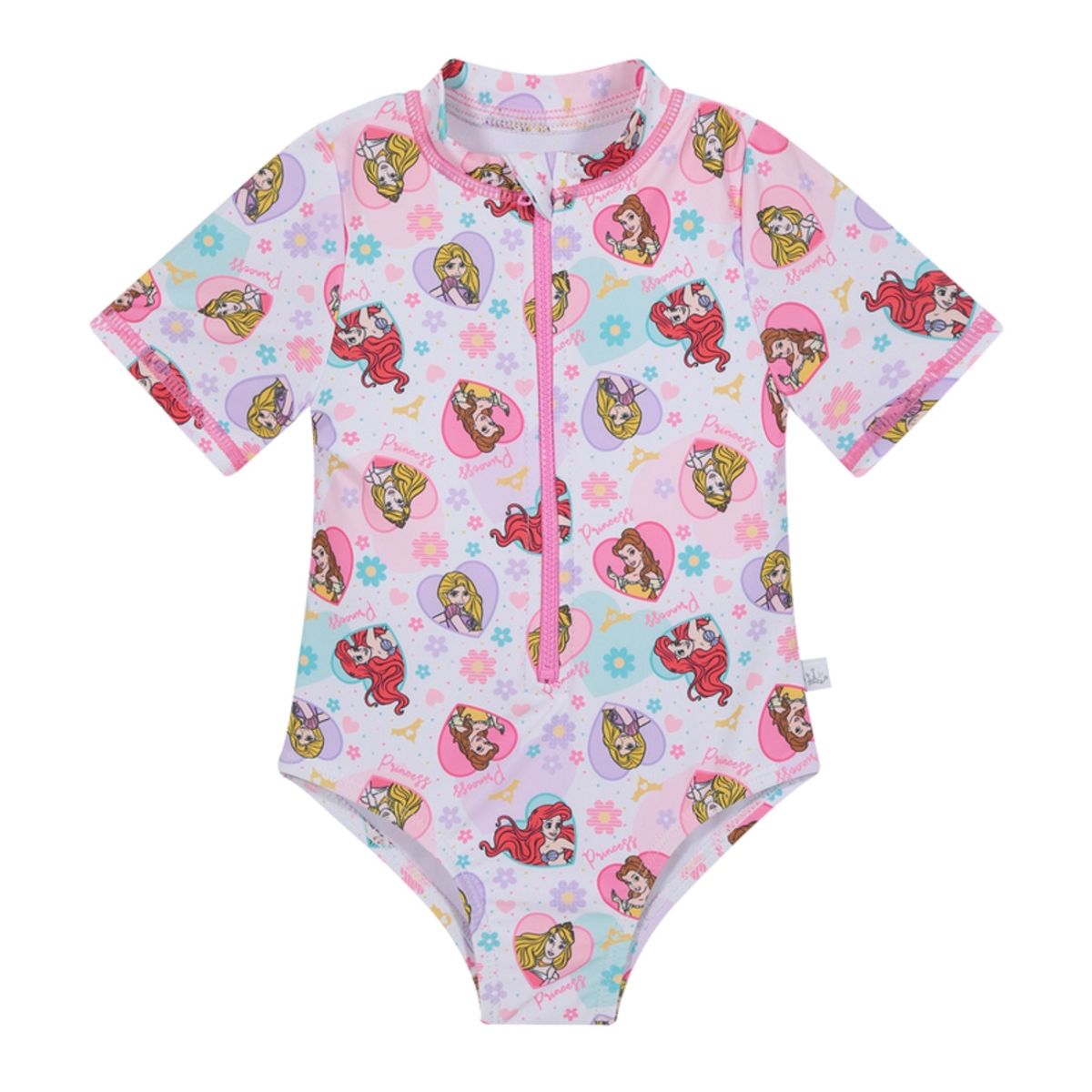 DISNEY - Traje de Baño Bebe Niña Entero Disney Princesa Blanco M/Corta DISNEY