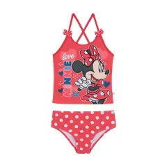 DISNEY - Traje de Baño Niña Tankini Minnie Rojo