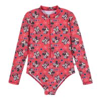 Traje de Baño Niña Entero UV50+ Minnie Rojo M/Larga