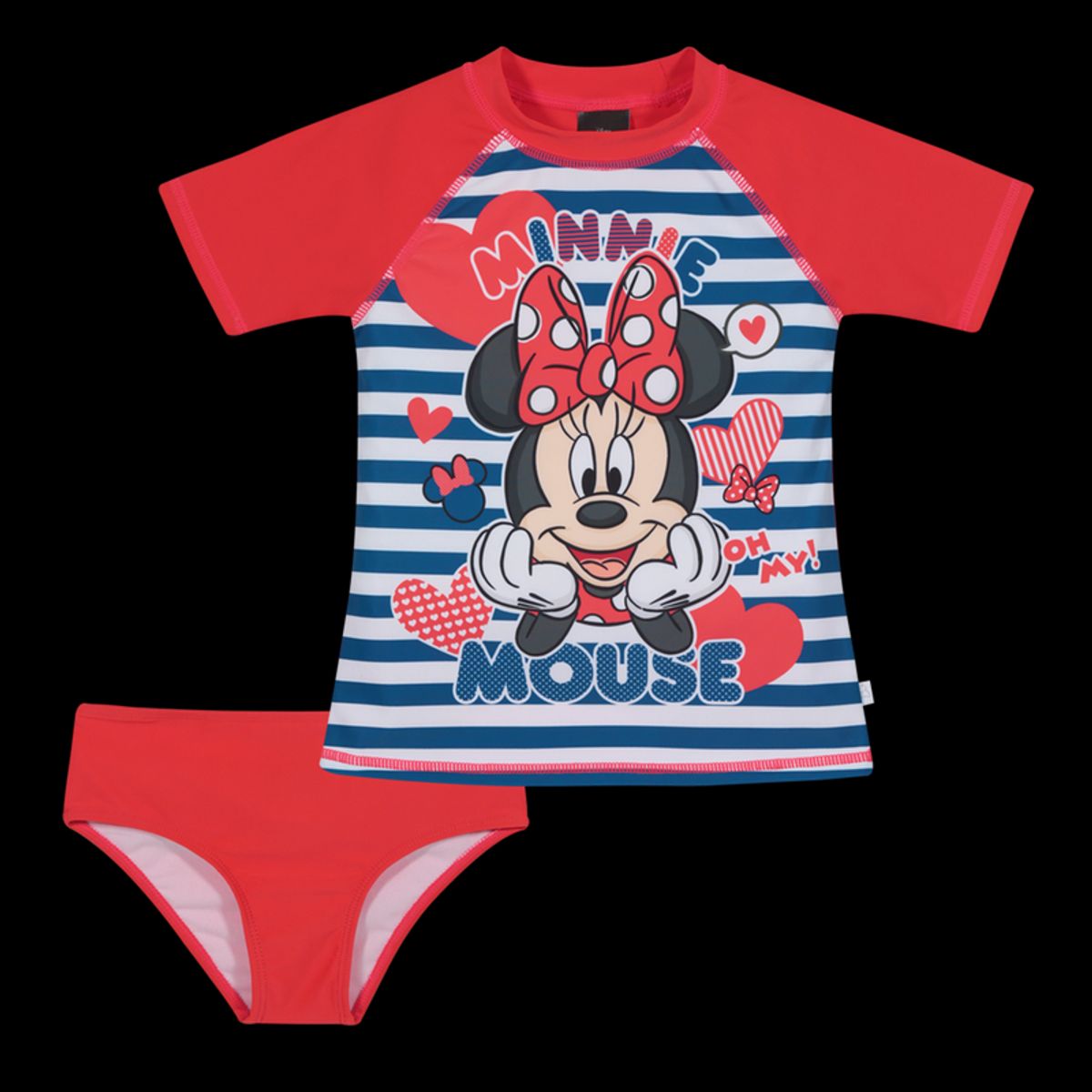 DISNEY - Traje de Baño Niña Set UV UV50+ Disney Minnie Rojo M/Corta DISNEY