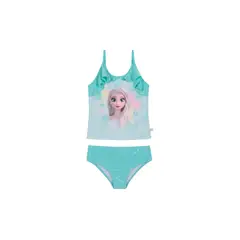 DISNEY - Traje de Baño Niña Tankini Frozen Verde C/Vuelos