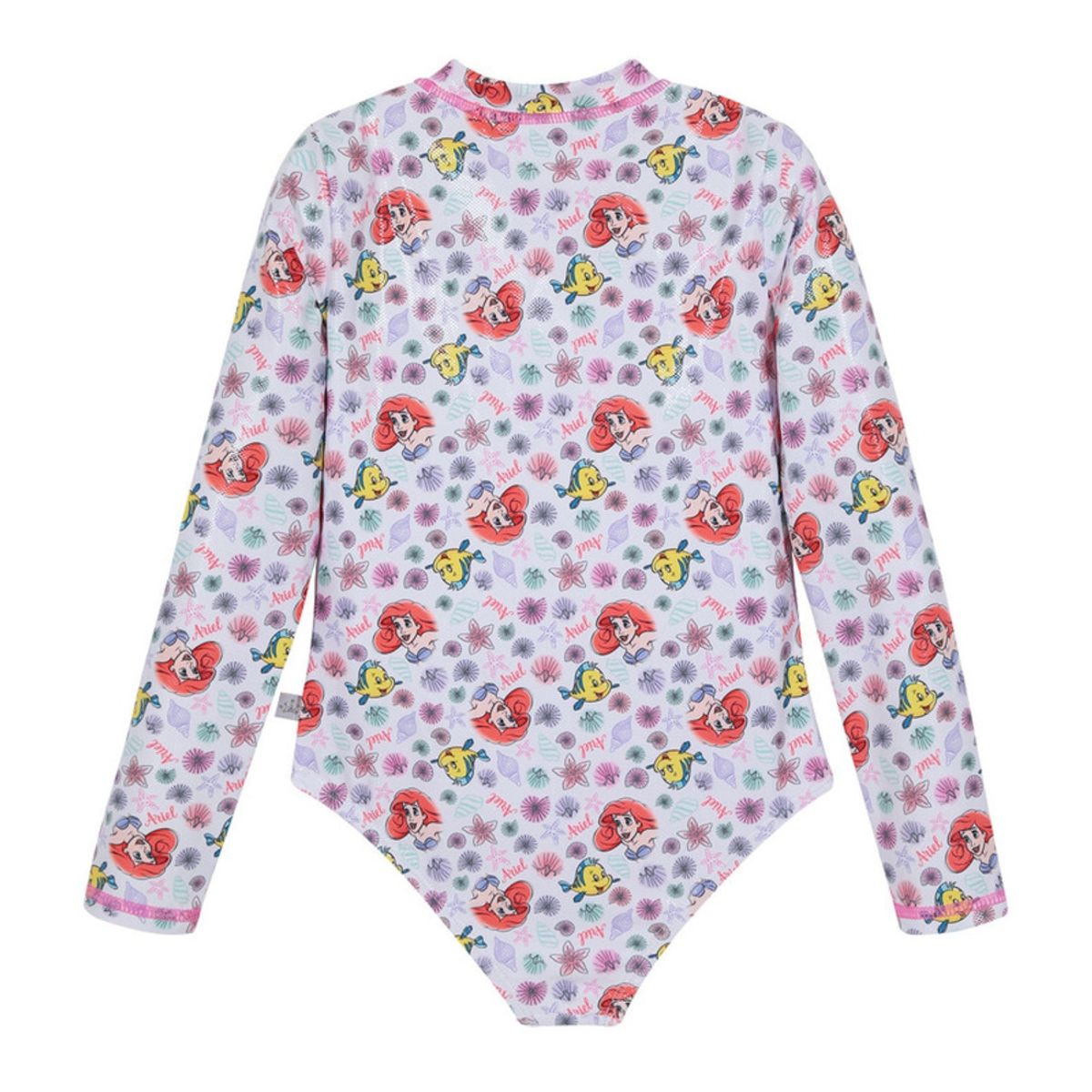 DISNEY - Traje de Baño Niña Entero UV50+ Disney Princesas Blanco M/Larga DISNEY