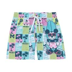 DISNEY - Traje de Baño Short Niño Mickey Celeste