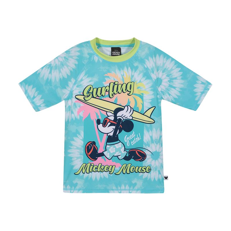 DISNEY - Polera Niño UV50+ Disney Mickey Celeste M/Corta DISNEY