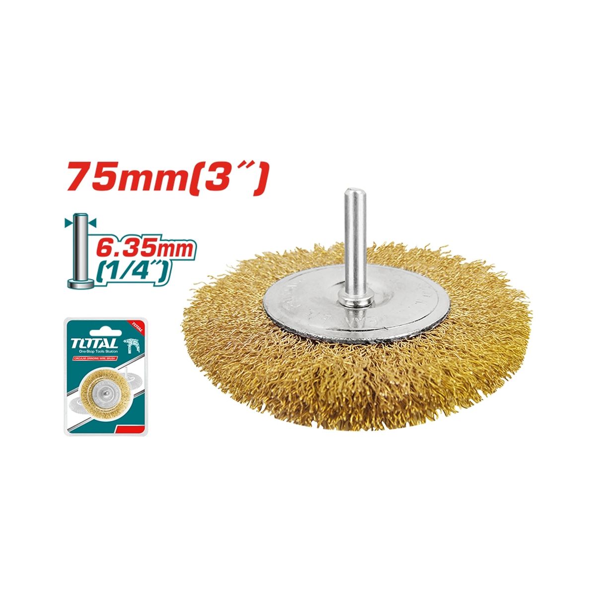 TOTAL TOOLS - Grata Rueda 75mm 3 Pulgadas TOTAL