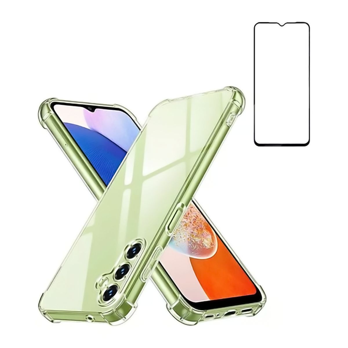 GENERICO - Carcasa Para Samsung Galaxy A14 5G y 4G + Mica Vidrio Completa