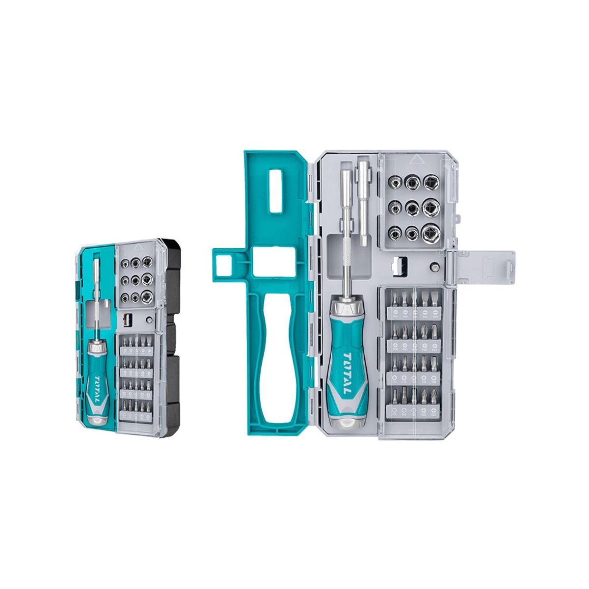 TOTAL TOOLS - Kit Set Juego de Destornilladores 33 Piezas TOTAL