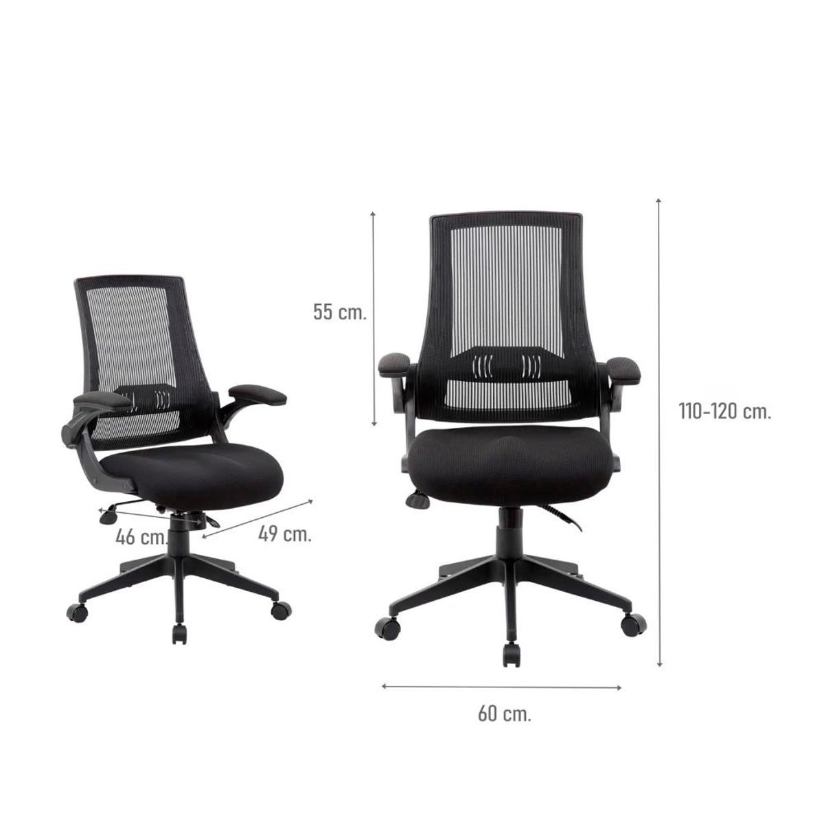 DETODOYMAS - Silla de Oficina Escritorio Ejecutiva Ergonómica - Negro