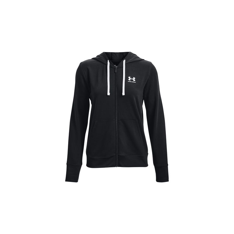 UNDER ARMOUR - Polerón Mujer Rval Terry Fz Hoodie Negro UNDER ARMOUR