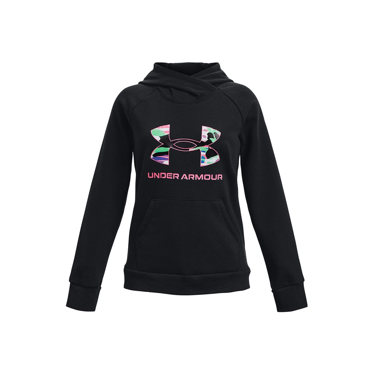 UNDER ARMOUR - Polerón Niña Rival Flce Bl Hoodie Negro UNDER ARMOUR