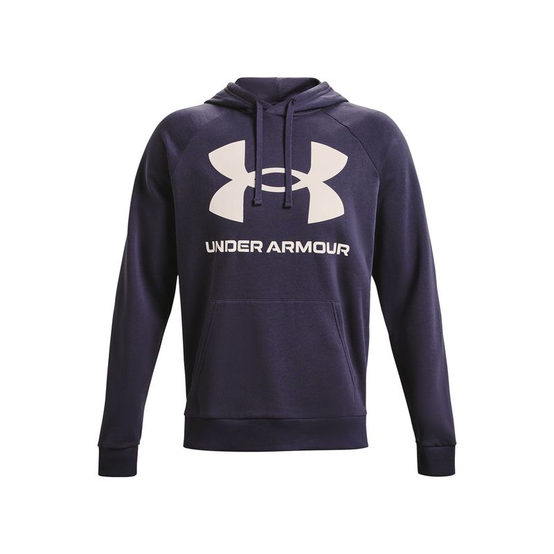 UNDER ARMOUR - Polerón Hombre Rival Fleece Bi L Hd Gris UNDER ARMOUR