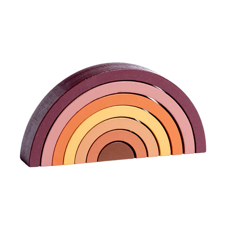 GENERICO - Bloques de Madera Construccion Arcoiris para Niños