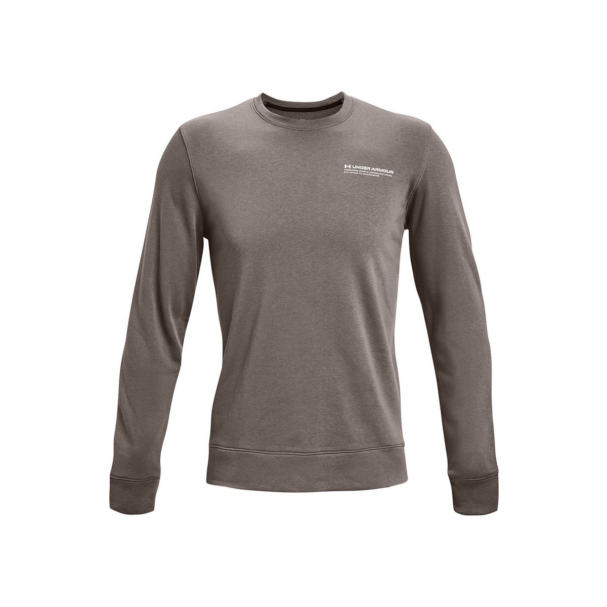 UNDER ARMOUR - Polerón Hombre Rival Terry Logo Crw Café UNDER ARMOUR