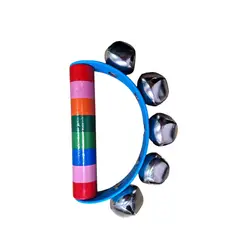 GENERICO - Cascabel Manilla De Madera Celeste Musical Para Niños y Bebé