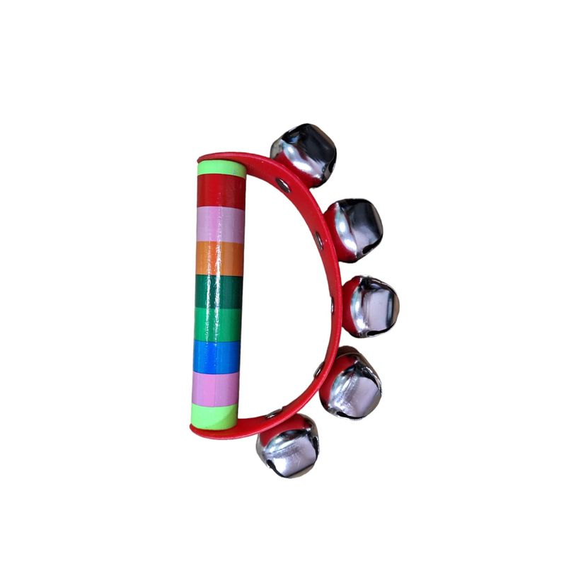 GENERICO - Cascabel Manilla De Madera Rojo Musical Para Niños y Bebé