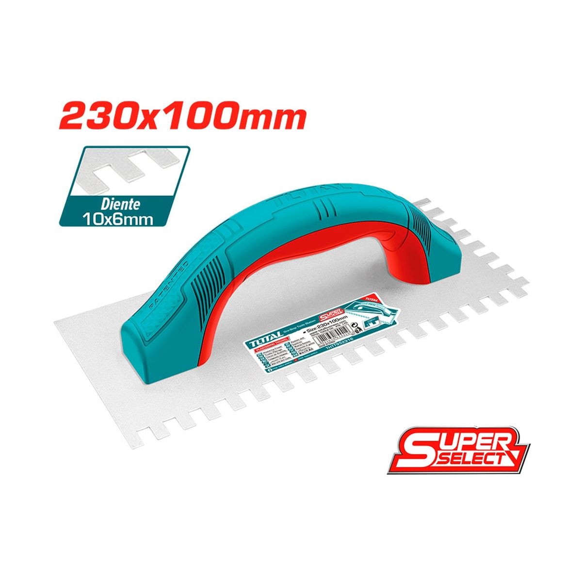 TOTAL TOOLS - Llana Dentada 230x100mm TOTAL