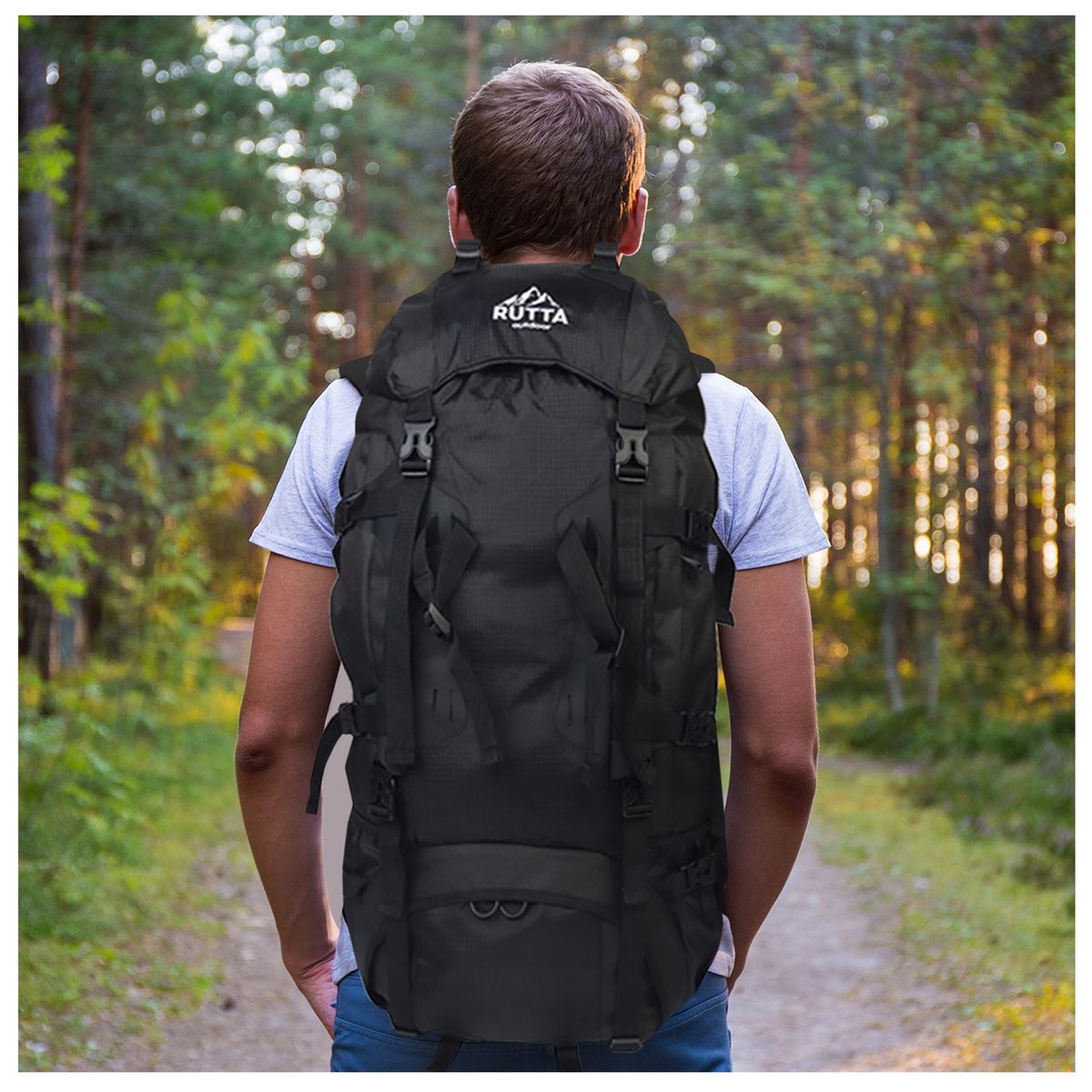 RUTTA - Mochila Camping 80L Negro