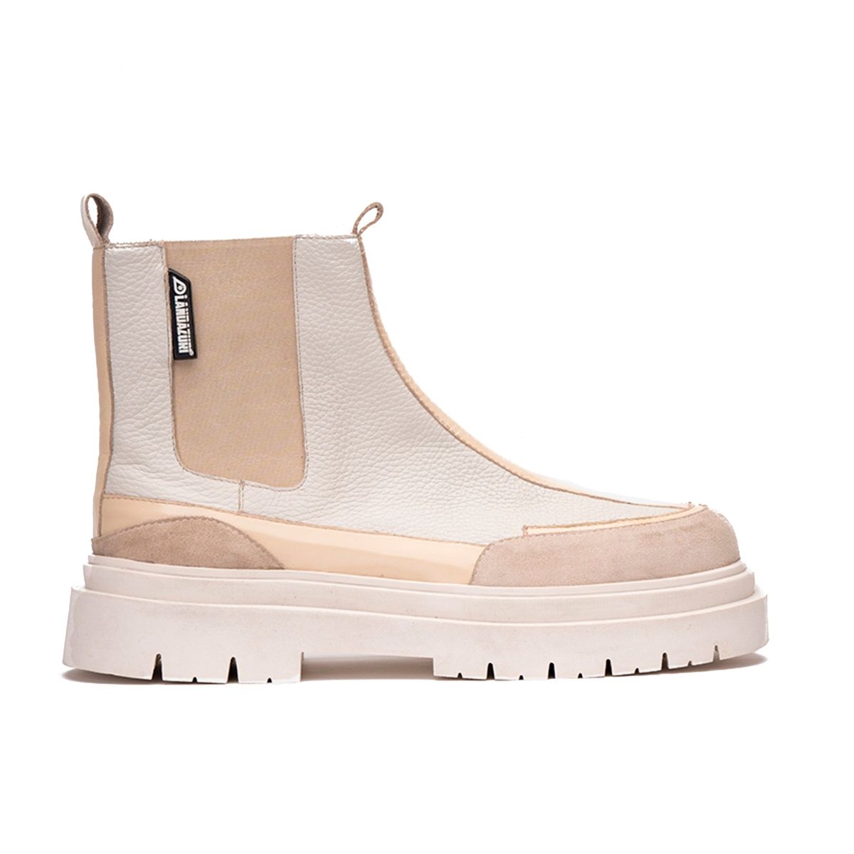 LANDAZURI - Botín Cuero Gaff Blanco Landazuri